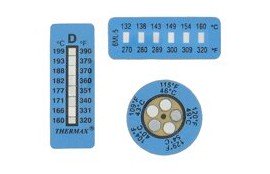 Dwyer KS-0207 Horizontal Temperature Label (390 to 450&amp;deg;F/199 to 232&amp;deg;C) with 6 levels-