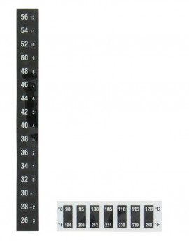 Dwyer KS-0403 Reversible Vertical Temperature Strip (90 to 120&amp;deg;F/32 to 49&amp;deg;C) with 16 levels-