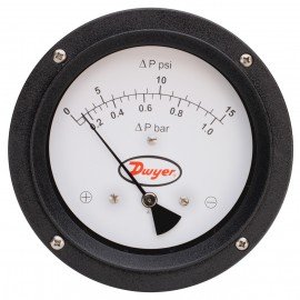 Dwyer PTGD-SC06A Piston Type Differential Pressure Gauge (0-30psid)-