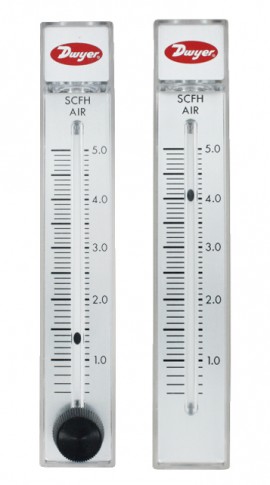 Dwyer RMB-53 Flow Meter, 5&quot; Scale, 10-100 SCFH Air-