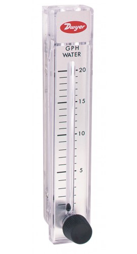 Dwyer RMB-83-SSV Flow Meter, 5&quot; Scale, 1-20 GPH Water, SS Valve-