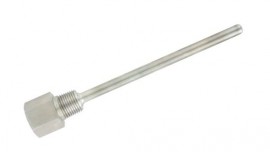 Dwyer TE-TNS-N124N-12 Series TE-TNS 304 Stainless-Steel Thermowell, 12", 0.5" internal and 0.75" external connections-