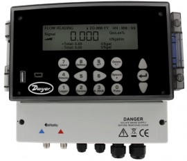 Dwyer UFC-123 Ultrasonic Flowmeter Set, 2 to 79&amp;quot; range, 86 to 264 VAC-