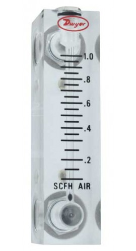 Dwyer VFA-41-SS Flow Meter, 2" Scale, 0.6-5 GPH Water, SS Wetted-
