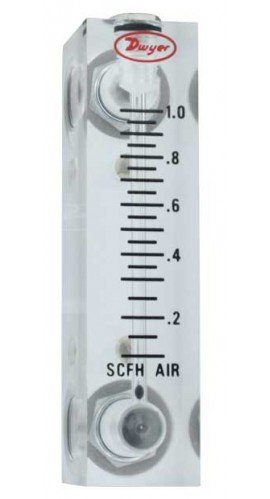 Dwyer VFA-5 Flow Meter, 2" Scale, 2-20 SCFH Air-
