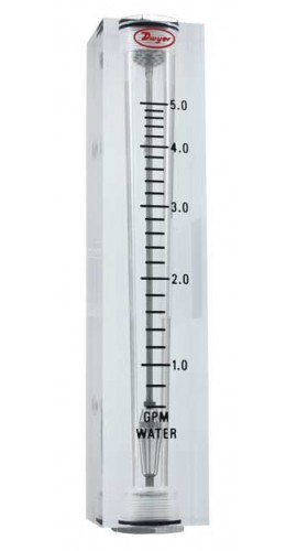 Dwyer VFB-50-EC-SS Flow Meter, 4&quot; Scale, 0.3-3 SCFH Air, End Connection/SS Wetted-