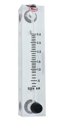 Dwyer VFB-81-SSV Flow Meter, 4&quot; Scale, 6-60 GPH Water, SS Valve-