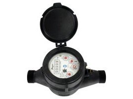 Dwyer WPTN-A-C-01-1 Multi-Jet Plastic Water Meter, 1 gallon-