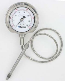 Dynisco PG442R-10M-6/30 Mechanical Pressure Gauge, rigid snout with flexible stem, 6&amp;quot;-
