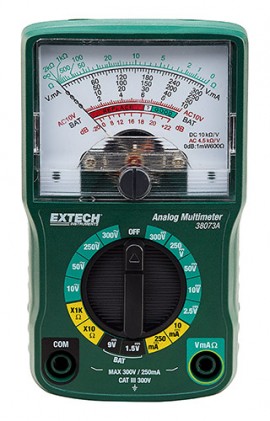 Extech 38073A Analog Multimeter, 300V AC/DC-