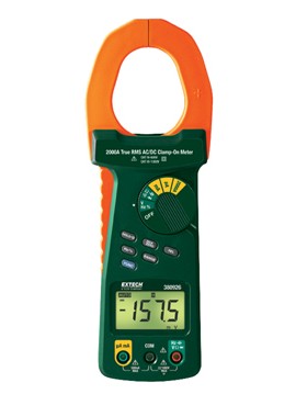 Extech 380926-NIST True RMS Clamp Meter, 2000A AC/DC,  -