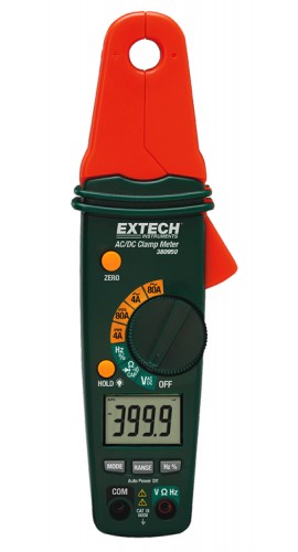 Extech 380950 Mini Clamp Meter, 80A AC/DC-