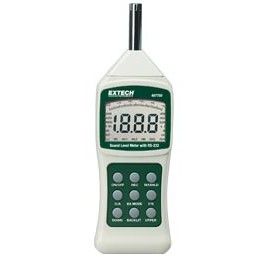 Extech 407750 Sound Level Meter with with Background Sound Absorber, -