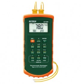Extech 421509 Thermocouple Datalogger with Alarm, 7 Thermocouple Types-