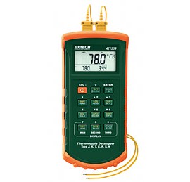 Extech 421509-NIST 7 Thermocouple Dual Input Datalogger Alarm,-