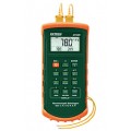 Extech 421509-NIST 7 Thermocouple Dual Input Datalogger Alarm,-