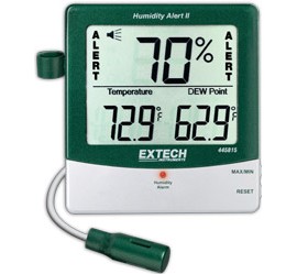 Extech 445815-NISTL Hygro-Thermometer Humidity Alert with Dew Point,-