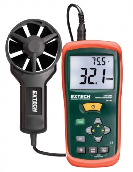 Extech AN100-NIST CFM/CMM Thermo-Anemometer,  -