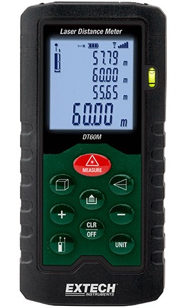 Extech DT60M Laser Distance Meter, 60M-