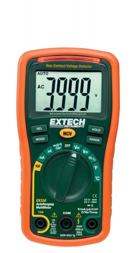 Extech EX330 Mini Digital Multimeter and Voltage Detector-