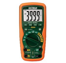 Extech EX503-NIST 10 Function Heavy Duty Industrial Multimeter,  -
