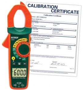 Extech EX650-NIST True RMS AC Clamp Meter with NCV, 600A,  -