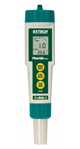 Extech FL700 Waterproof ExStik Fluoride Meter, 0.1 to 9.99ppm or mg/L-
