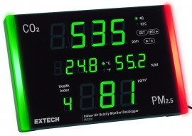Extech IAQ320 Indoor Air Quality Monitor/Data Logger, PM2.5, CO&lt;sub&gt;2&lt;/sub&gt;-