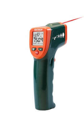 Extech IR260 Compact Infrared Thermometer, Built-In Laser Pointer, 12:1-