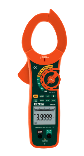 Extech MA1500 True RMS AC/DC Clamp Meter with NCV and type K temperature, 1500 A-