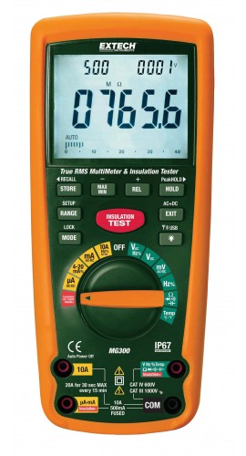 Extech MG300 True RMS Wireless Multimeter/Insulation Tester, 4000M&amp;Omega;-