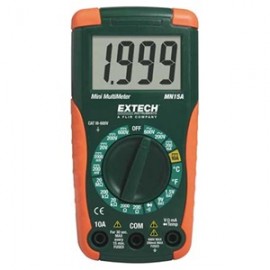 Extech MN15A Multimeter, Compact Manual Ranging, 600V-