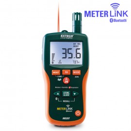 Extech MO297 Pinless Moisture Psychrometer with IR Thermometer and Meterlink-