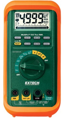Extech MP530A MultiPro TRMS Multimeter with RS-232 Interface and Temperature Function-
