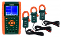 Extech PQ3470-12 3-Phase Power/Harmonics Analyzer/Data Logger with set of 3 CTs, 1200 A-