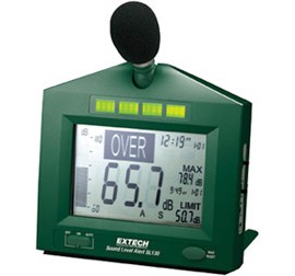 Extech SL130G Sound Level Alert Green Housing, 30-130dB-