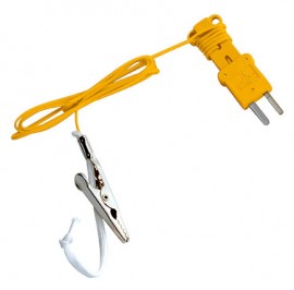 Fieldpiece ATWB1 Type-K Wet Bulb (sock) Thermocouple with alligator clip-