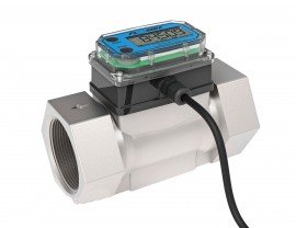 FLOMEC G2S-20-I-42 G2 Series Turbine Flow Meter with stainless steel body and Q9 display, 2&amp;quot;, 4 to 20 mA and pulse output, ISO7, liters-