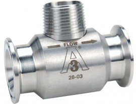 FLOMEC GSCPS-150L High Temp Turbine Meter with Sanitary Clamp, No Display, 17.7-177GPM-