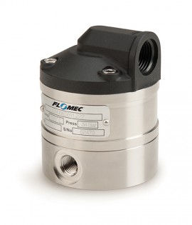 FLOMEC OM008S003-822 Small Capacity Flow Meter, 3/8", Stainless Steel Body, No Bearing, Teflon Encapsulated Viton O-Ring-