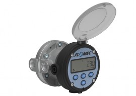 FLOMEC OMS-015-N-R14 Oval Gear Flowmeter Medium Capacity with stainless steel body, FNTP and RT14 backlit rate totalizer, &amp;frac12;", gallons-