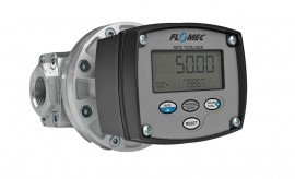 FLOMEC OMS-025-F-R40 OM Medium Capacity Oval Gear Flowmeter with stainless steel body, 1", ANSI-150 flange-