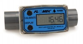 FLOMEC TM07NQ9GMA 3/4" NPT PVC Water Flow Meter, 2-20 GPM (7.6-76 LPM)-