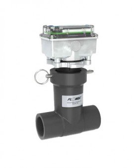 FLOMEC UM-040-B-Q AQUAsonic Ultrasonic Flow Meter for Tee with Q9 display, UM, PVC, ISO7, 1-1/2&amp;quot;, liters-
