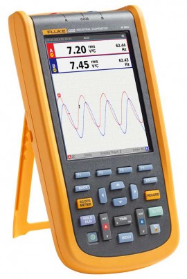 Rental - Fluke 125B Industrial ScopeMeter Hand-Held Oscilloscope, 2 Channel, 40 MHZ -