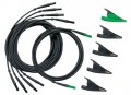 Fluke TLS430 - Test Leads and Alligator Clips (4 black, 1 green)-