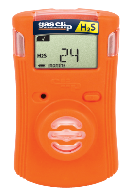 Gas Clip SGC-H Single-Gas Detector, H<sub>2</sub>S, 0 to 100 ppm-