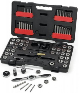 GearWrench 3887 75-Piece SAE/Metric Ratcheting Tap and Die Set-