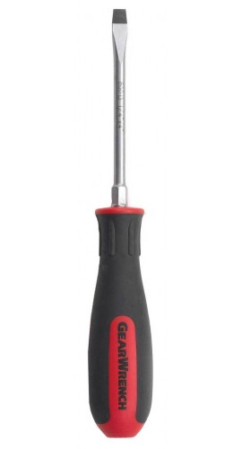 GearWrench 80013 Slotted Dual Material Screwdriver, &amp;frac14; x 4&amp;quot;-