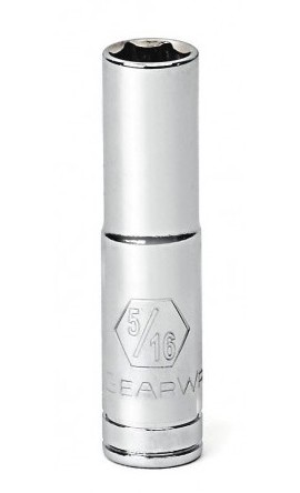 GearWrench 80145 &amp;frac14;&amp;quot; Drive 6-Point Deep Metric Socket, 10 mm-